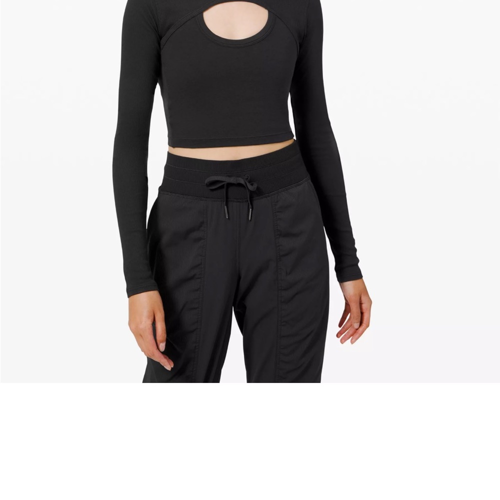 Lululemon Black Long Sleeve Crop Top